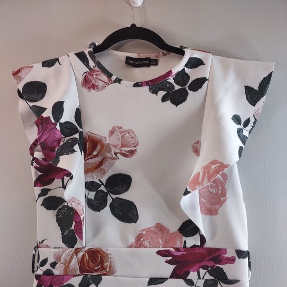Pretty Little Thing Fitted Midi Floral Dress, Size 8 - Picture 5 of 8